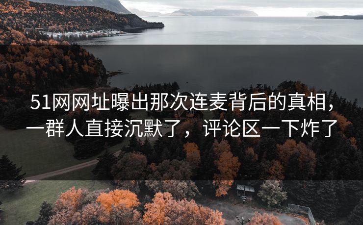 51网网址曝出那次连麦背后的真相,一群人直接沉默了,评论区一下炸了 51网网址曝出那次连麦背后的真相,一群人直接沉默了,评论区一下炸了