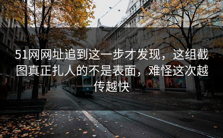 51网网址追到这一步才发现，这组截图真正扎人的不是表面，难怪这次越传越快